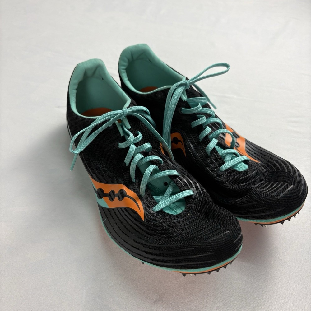 Saucony Ballista MD Low Track Spikes Sneaker Black/Cool Mint S29071-26 Size 11.5